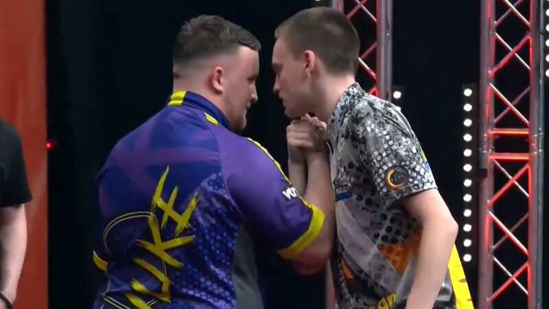 Luke Littler was confronted by Ricardo Pietreczko after his win (Image: Sky Sports)