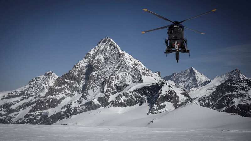 Severe weather conditions delayed helicopters for searching for the missing skiers (Image: AFP via Getty Images)
