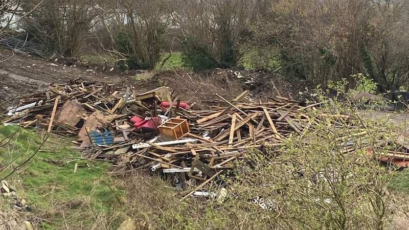 A pile of rubbish next to the holiday park in Gwynedd, Wales (Image: Jane Brailsford/DAILY POST WALES)