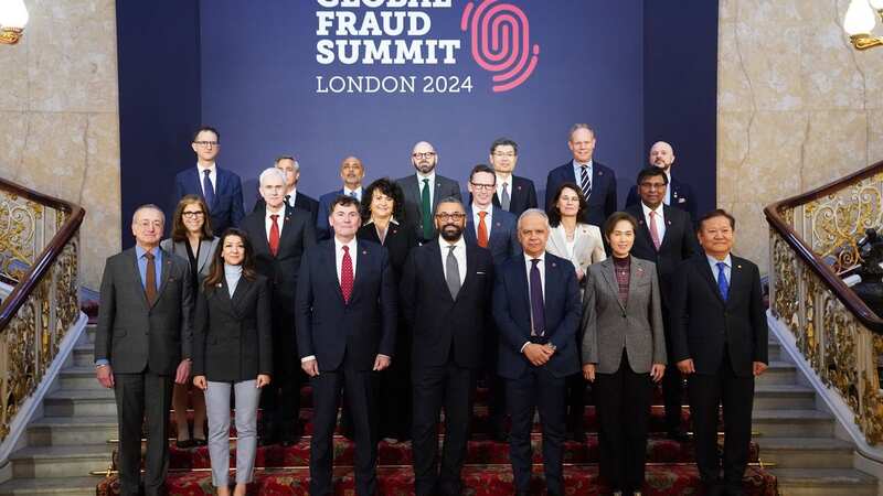 Home Secretary James Cleverly (centre) was joined by delegates from governments around the world at the summit in London this week (Image: PA Wire/PA Images)