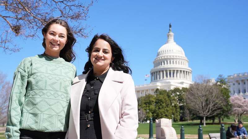 Emma Stephenson (left) and Khaula Butta will address US lawmakers on Capitol Hill about economic opportunities in Northern Ireland (Image: Copyright remains with handout provider)