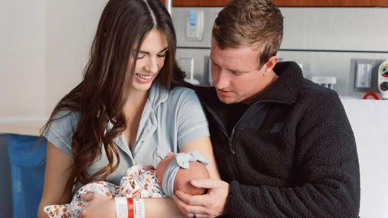 Morgan Allen and husband Kyle with daughter Remi. (Image: Morgan Allen / SWNS)