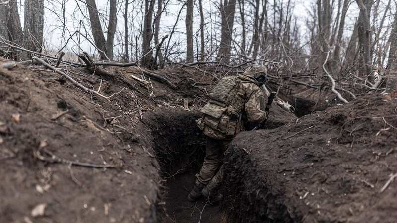 Ukraine has built trenches, bunkers, command centres and tank traps over hundreds of miles to halt the Russian advance (Image: Anadolu via Getty Images)