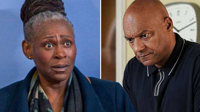 EastEnders viewers think they know the identity of the unknown woman who appeared in court with George Knight (Image: BBC)