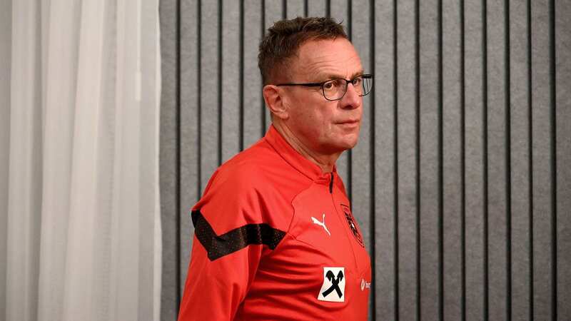 Ralf Rangnick has dropped three players from his Austria squad after they were caught up in a homophobic chanting incident (Image: Franck Fife/AFP)