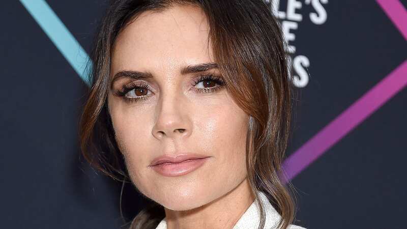 Victoria Beckham flashes white underwear as she ditches bra in sheer gown
