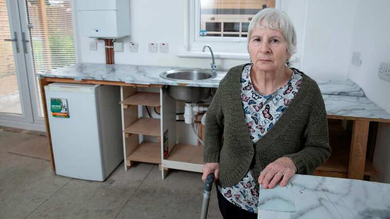 Caroline McVicar has been left with a shell of a kitchen (Image: Alasdair MacLeod/Daily Record)