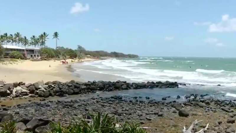 The teen was rushed to hospital after the attack at Bargara Beach (Image: 7 News)