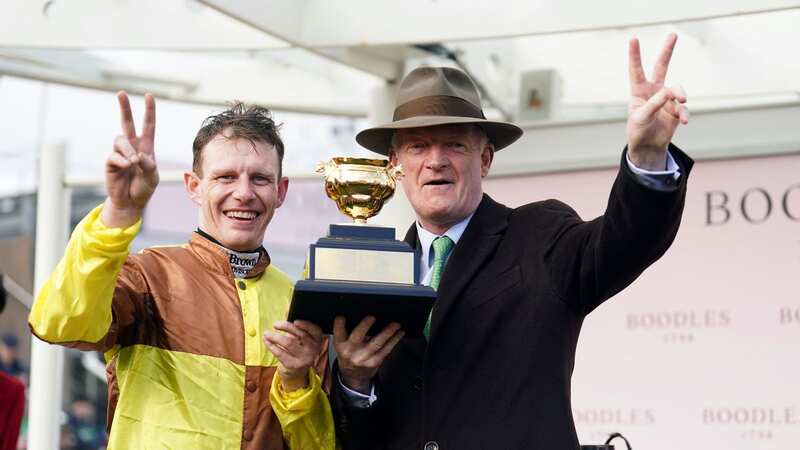 Paul Townend and Willie Mullins celebrate Gold Cup victory (Image: PA)