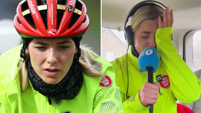 Mollie King tears up as she finishes 500km bike ride in memory of her father