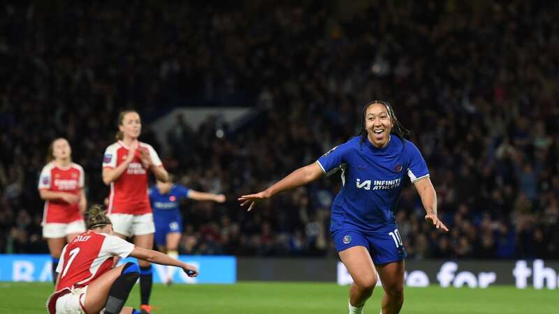 Lauren James celebrates scoring Chelsea