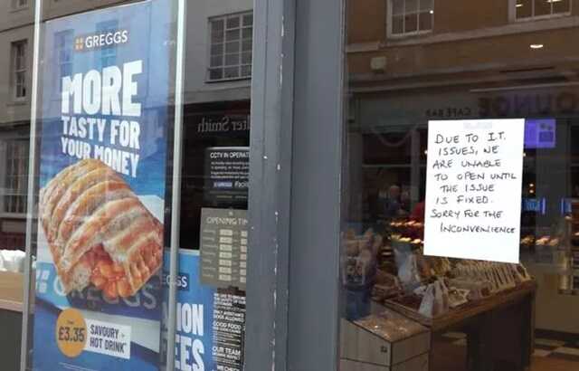 Greggs shops closed across UK after IT glitch left stores unable to accept payments