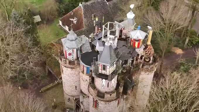 Man single-handedly builds 85ft high castle in back garden over 34 years