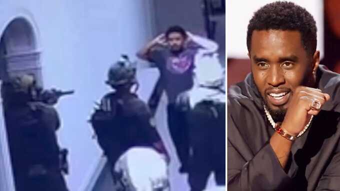 New P Diddy raid footage shows Homeland Security storming star’s house and handcuffing two men