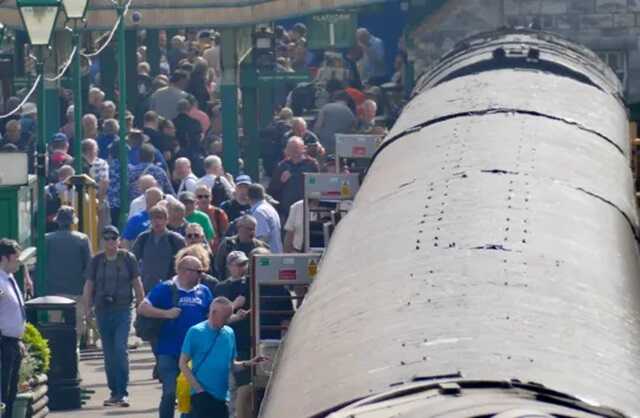 Vintage train derails with passengers aboard at summer festival