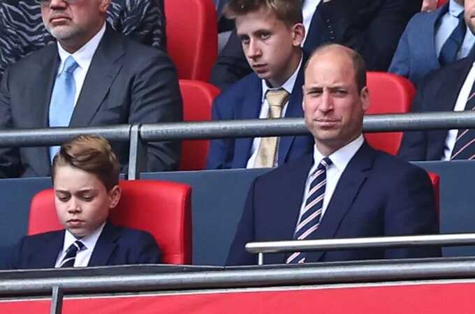 Prince George was seen in the crowd at the FA Cup final, watching the match with his father, Prince William