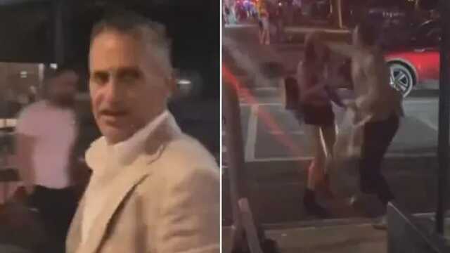 Millionaire investment banker Jonathan Kaye is accused of slugging a woman in face during Brooklyn Pride in Park Slope on Saturday night (Pictures: X)