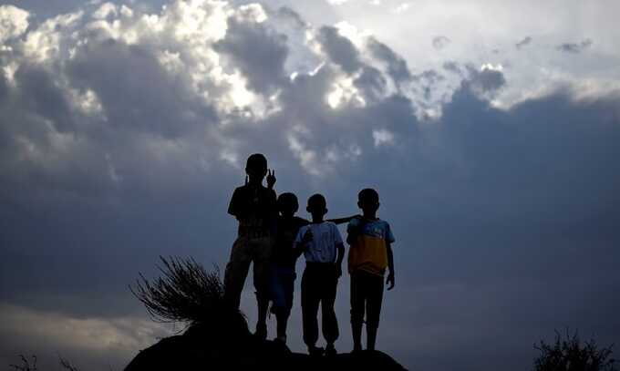 Refugee boys in the north African Spanish enclave of Melilla. Photograph: Alexander Koerner/Getty Images