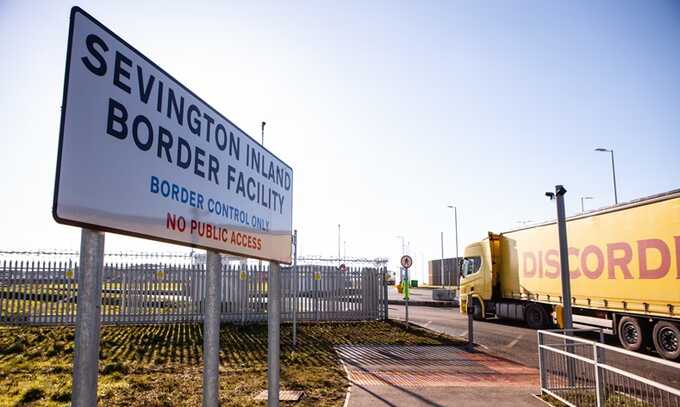 Dutch hauliers say they face average waits of more than four hours at border posts such as Sevington. Photograph: Antonio Zazueta Olmos/Antonio Olmos