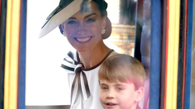 The Princess of Wales and Prince Louis. Pic: PA