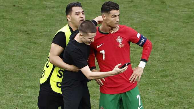 Cristiano Ronaldo’s safety ’a concern’ after Portugal’s win is marred by Euro 2024 pitch invaders