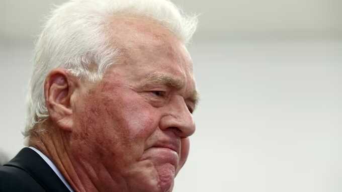 Billionaire Frank Stronach is seen at a news conference in Vienna, Austria, in August 2015. Peel Regional Police said Wednesday that Stronach faces eight additional criminal counts, including six counts of sexual assault. (Heinz-Peter Bader/Reuters)