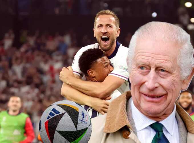 King leads England celebrations with cheeky message ahead of Euro final