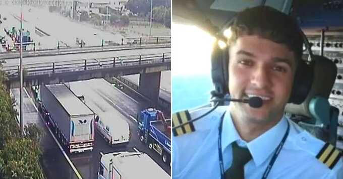 Ryanair pilots, 28 and 24, killed in crash with lorries on M62 to Liverpool Airport