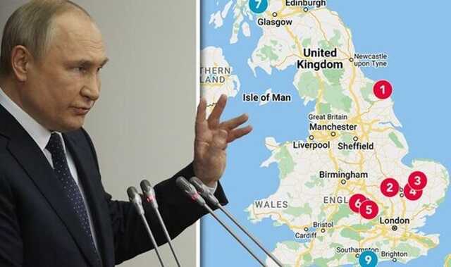 The 7 UK locations that could be Putin’s initial targets if WW3 erupts