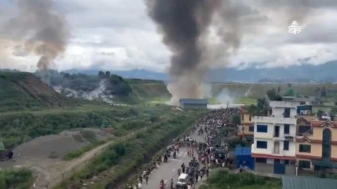 Saurya Airlines plane crashes at Nepal’s Tribhuvan Airport after skidding off runway