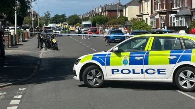 The scene of the horror stabbing in Southport (Image: @ChauffeurWest/X)