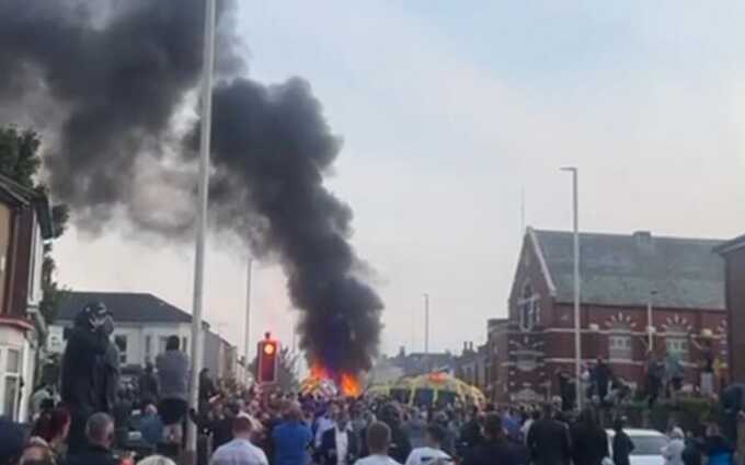 Southport: Police officers injured in disorder outside mosque following deadly stabbing attack