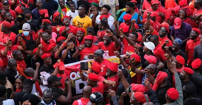 Protesters took to the streets of Accra, Ghana, in October 2023, accusing the government of economic mismanagement. REUTERS/Francis Kokoroko