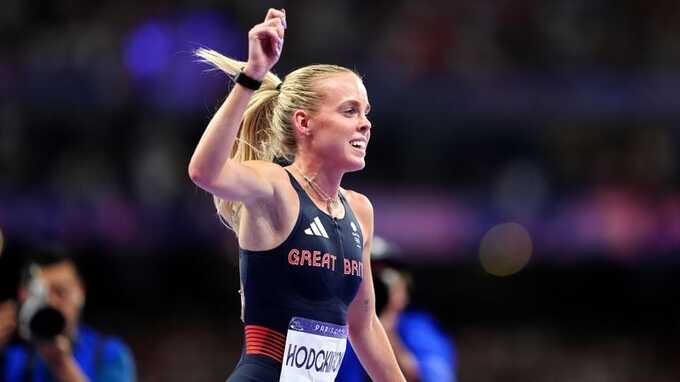 Keely Hodgkinson wins Britain’s first athletics gold at the Paris Olympics with victory in the 800m