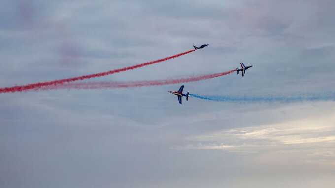 Horror as plane crashes into the sea in front of air show spectators