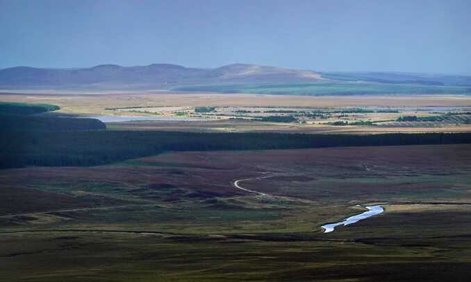 A wider view of the landscape. Photograph: Murdo MacLeod/The Guardian