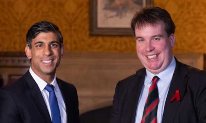 Craig Williams, right, former parliamentary aide to Rishi Sunak, left, had been caught up in the Gambling Commission inquiry. Photograph: Welsh Conservatives