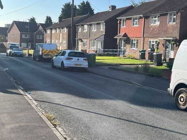 Paramedics and police rushed to the scene on Lovett Avenue, Oldbury, at around 4pm yesterday ( Image: BPM Media)