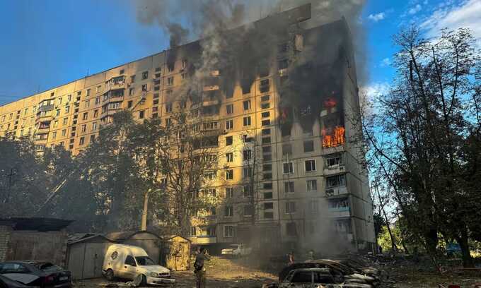 Russia-Ukraine war: child in playground among five killed in Kharkiv by Russian bombing