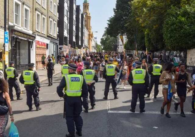 The police presence at the Carnival was stepped up after the stabbing (Picture: Vuk Valcic/ZUMA Press Wire/Shutt)