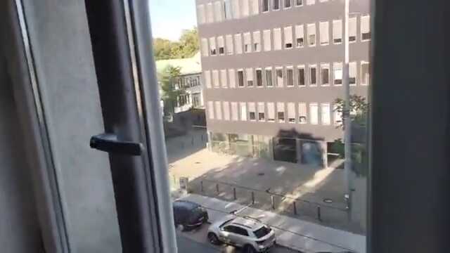 An armed man was shot dead by police outside the Israeli embassy in Munich