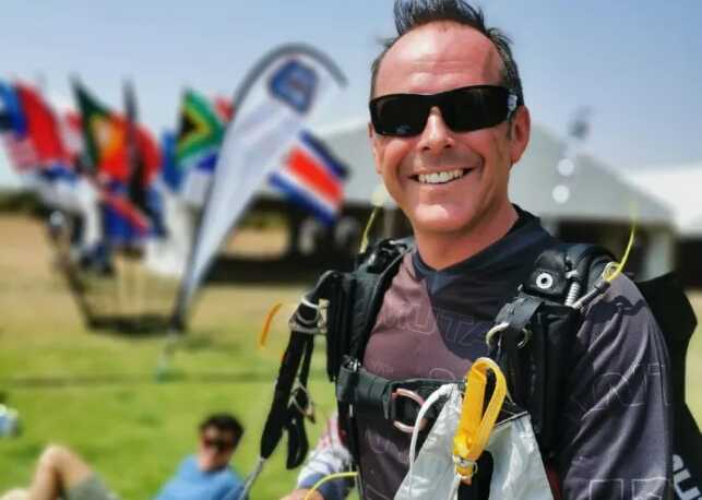 Chris Good was skydiving in Pretoria while representing Team GB at the 10th World Canopy Piloting Championships (Picture: British Skydiving)