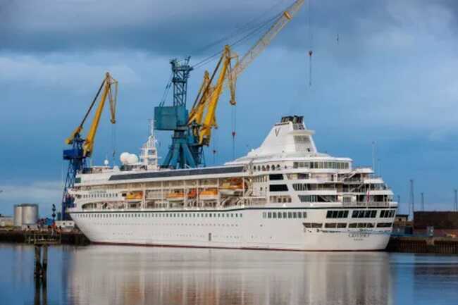 The ship was marooned while repairs were carried out (Picture: Liam McBurney/PA Wire)