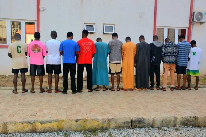 Nigeria has arrested 13 university students on charges of internet fraud