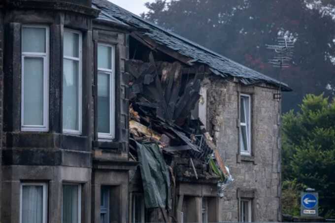 The explosion has caused major damage (Picture: Katielee Arrowsmith/SWNS)