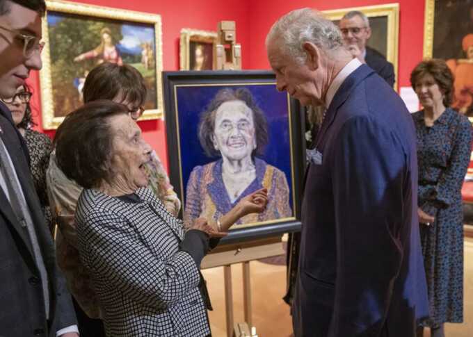 King Charles III (then the Prince of Wales) met Ms Ebert at an exhibition in Buckingham Palace in 2022