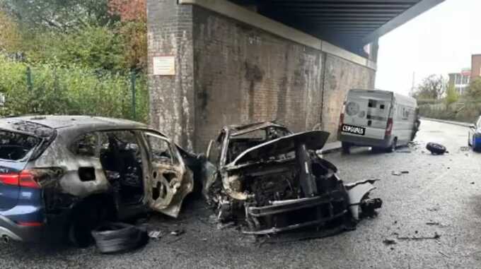 Three-vehicle crash and blaze cause significant rail delays