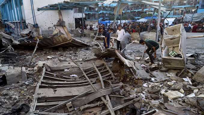 Israeli airstrike on Gaza City school used as shelter leaves dozens dead