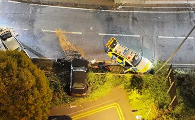 Two teenagers injured following a crash that resulted from a police chase