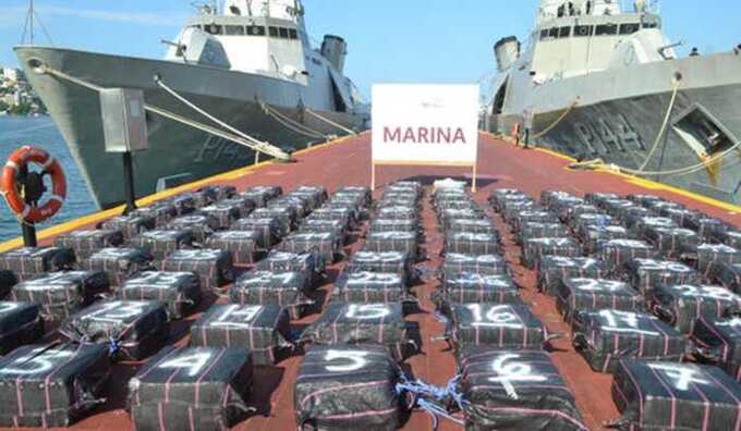 Mexican Navy intercepts "narco-sub" in the Pacific with 8,000 pounds of cocaine onboard